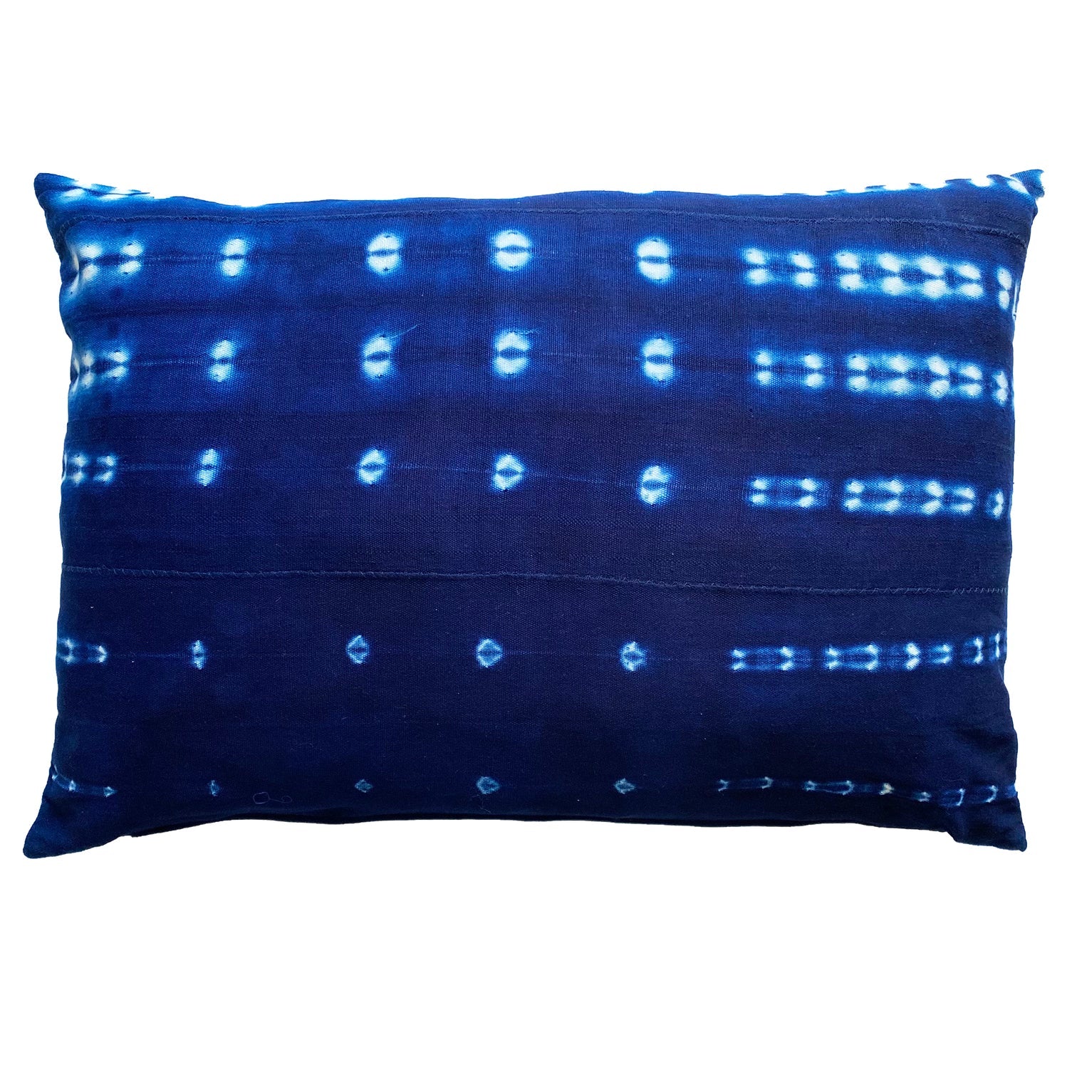 Authentic Mudcloth Lumbar Cushion in Indigo