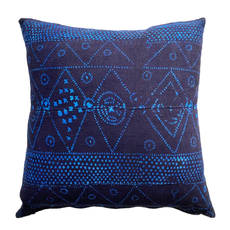Authentic Mudcloth Cushion in Indigo