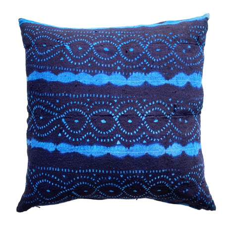 Authentic Mudcloth Cushion in Indigo