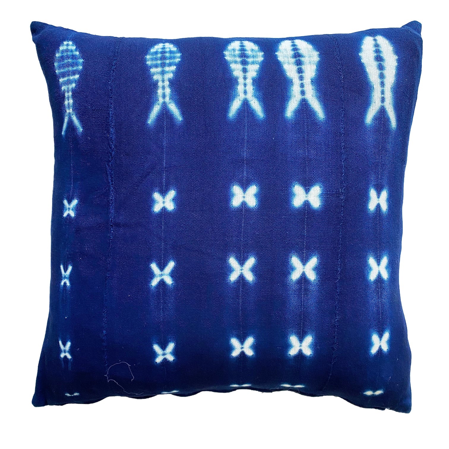 Authentic Mudcloth Cushion in Indigo