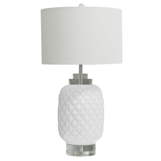 Island Table Lamp Gloss Ceramic in White