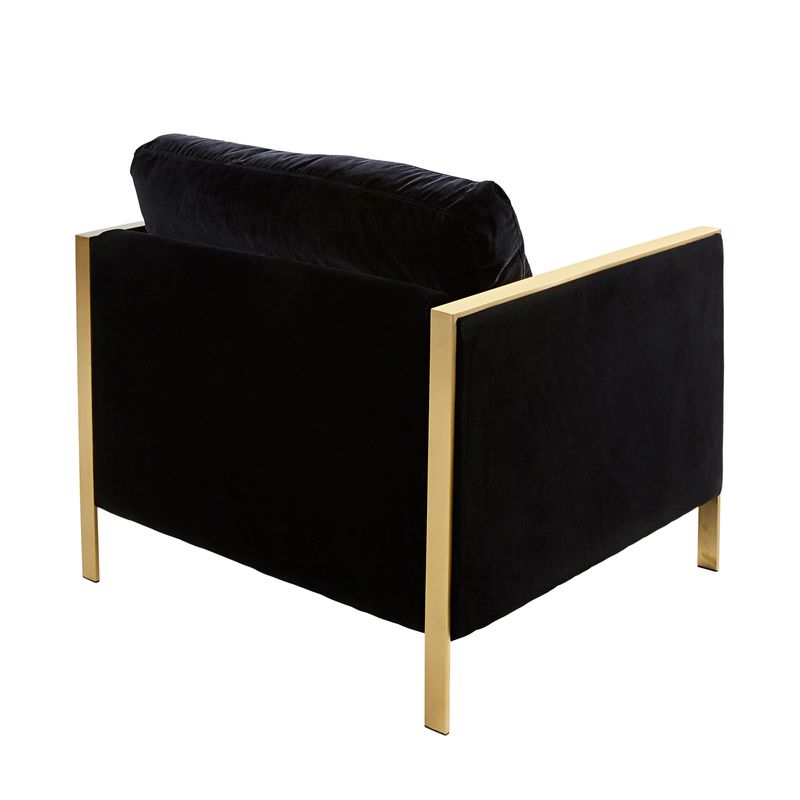 Ivy Velvet Chair in Black