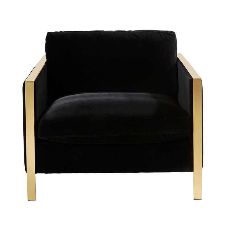 Ivy Velvet Chair in Black