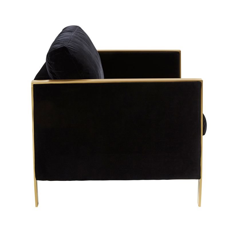 Ivy Velvet Chair in Black