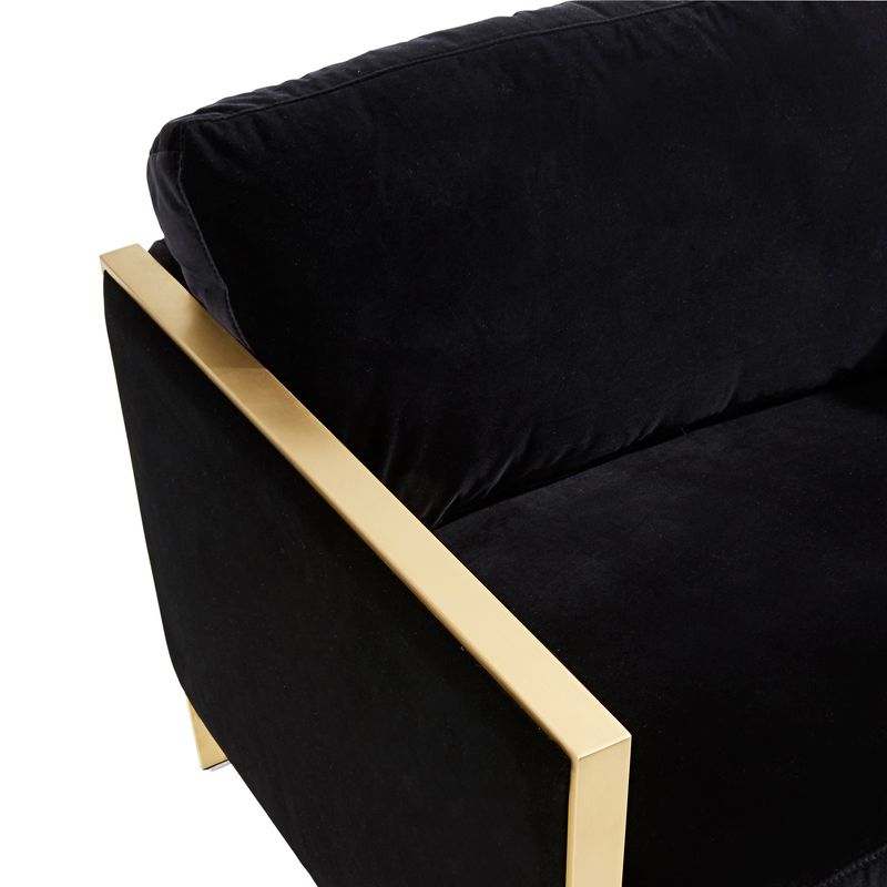 Ivy Velvet Chair in Black