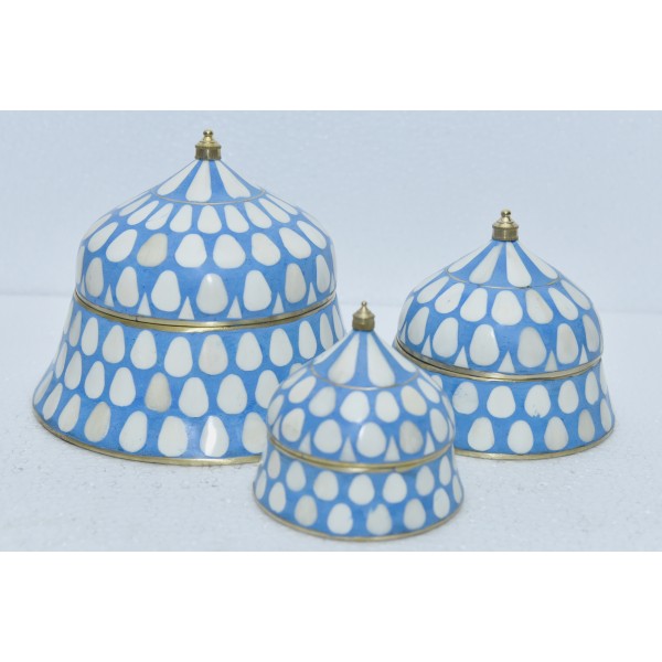 Bone Inlay Suri  Box in Powder Blue - Warehouse Sale