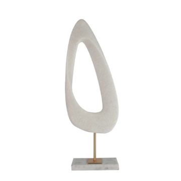 Jove Sculpture on Stand in White