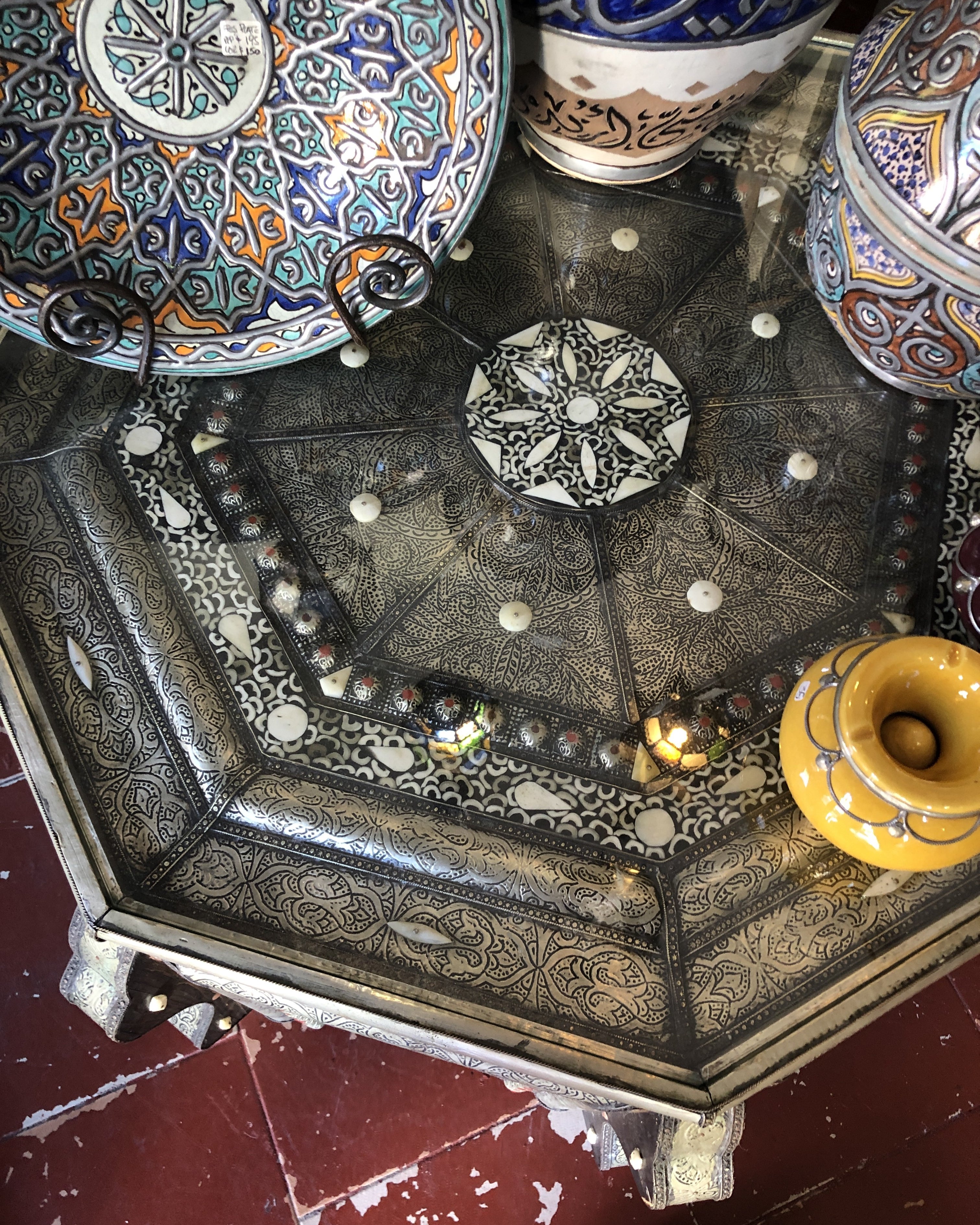 Sultan's Tea Table in Silver Nickel