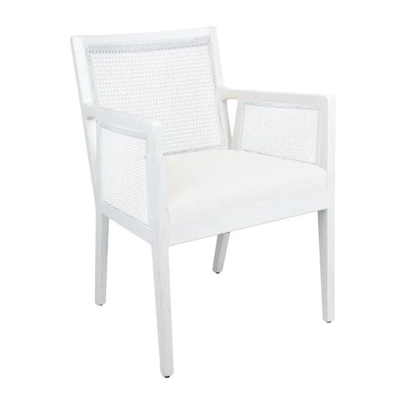Kane White Rattan Carver Chair