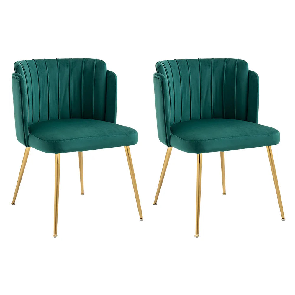 Kiama Dining Chair in Juniper Velvet - Set of Two