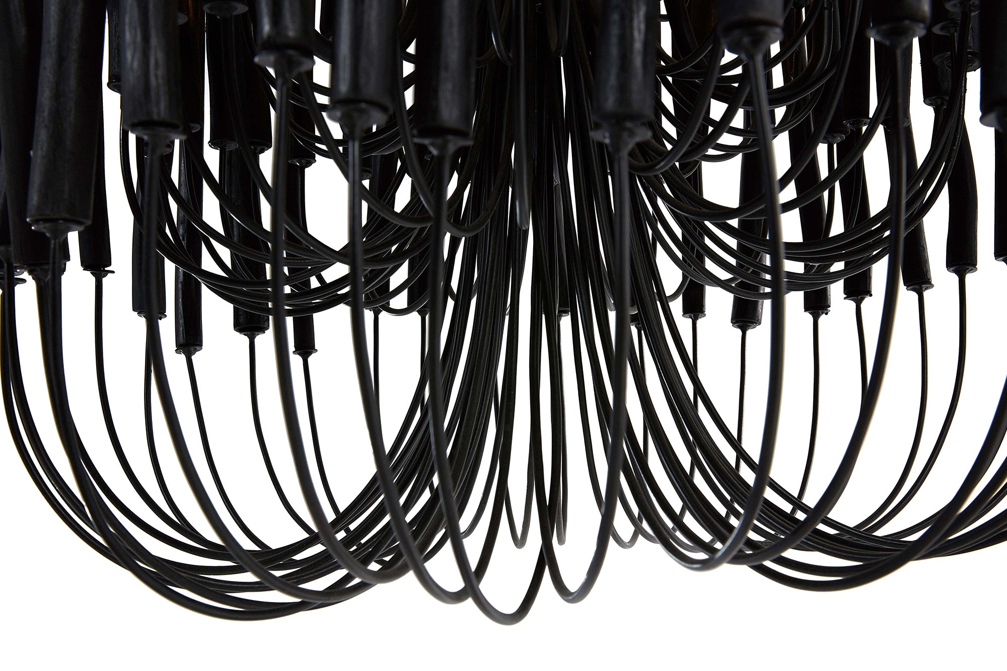 Helsinki Wooden Chandelier in Black