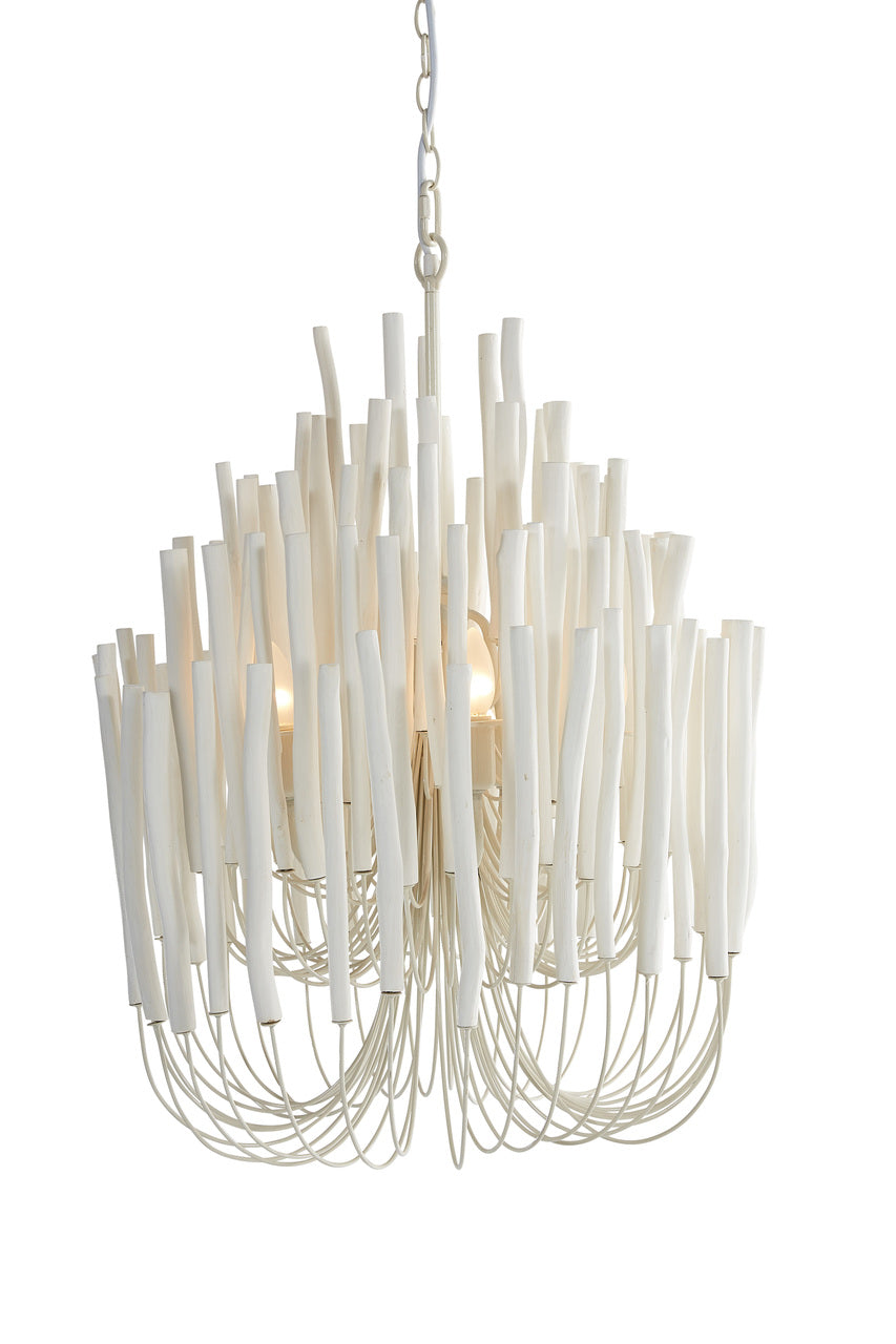Helsinki Wooden Chandelier in White