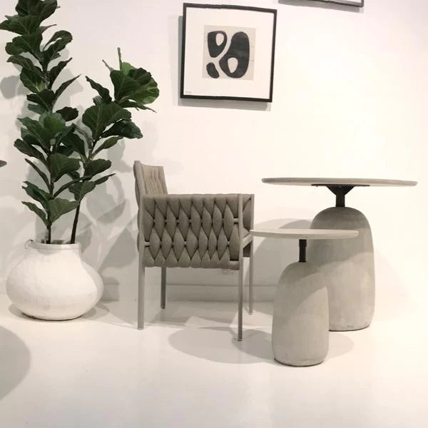 Kerala Outdoor Side Table in Grey