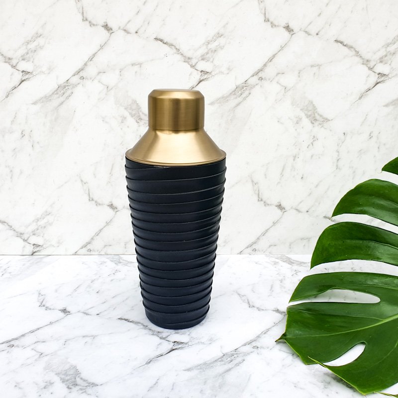 Manhattan Leather & Brass Cocktail Shaker & Kit