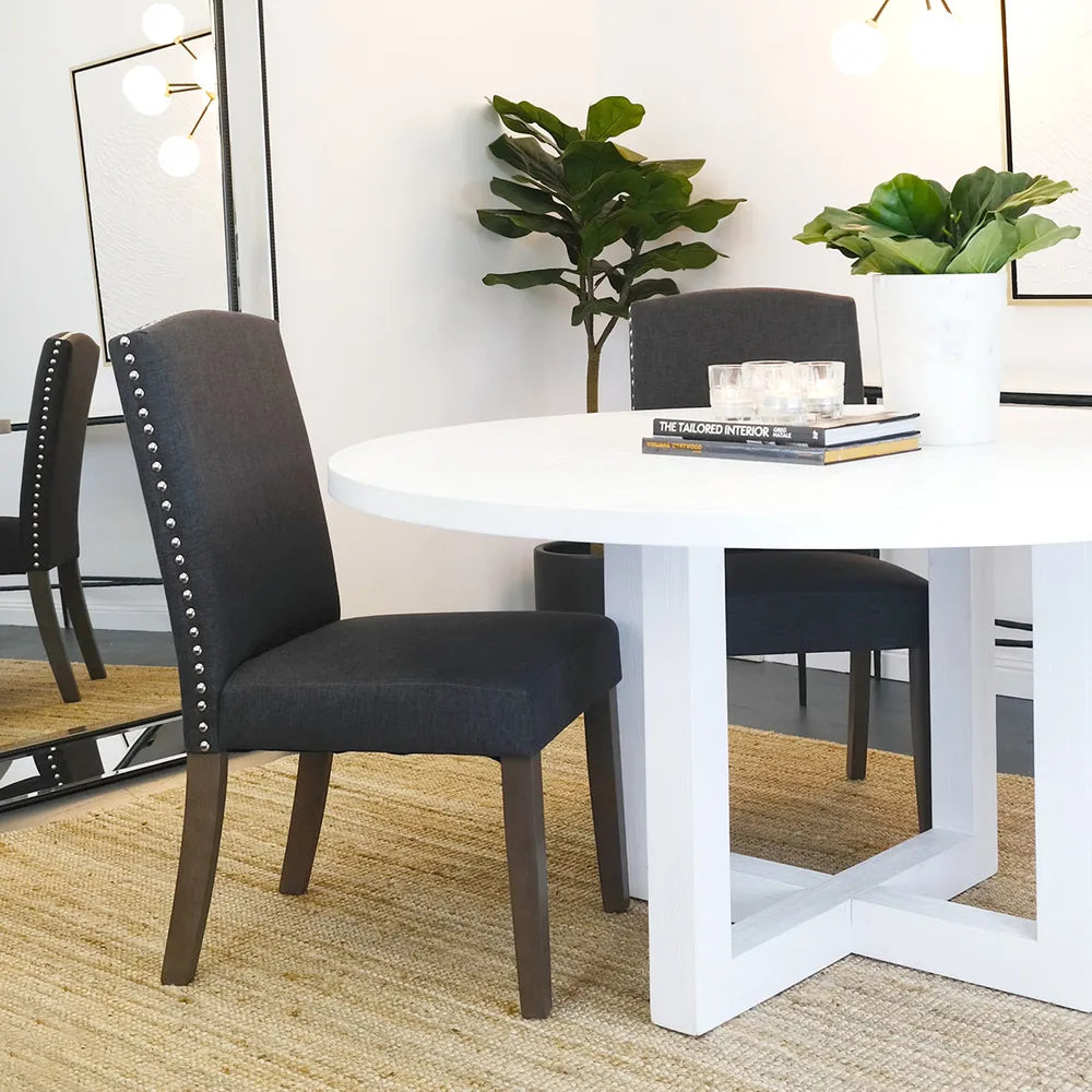 Lethbridge Dining Chair in Charcoal - Set of Two