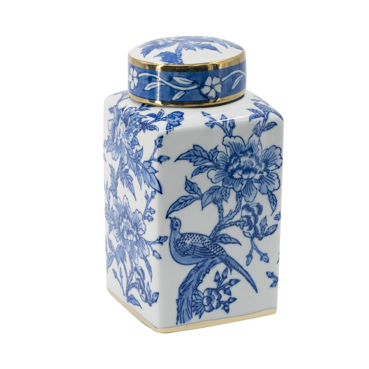 Qin Lidded Jar with Gold Trim