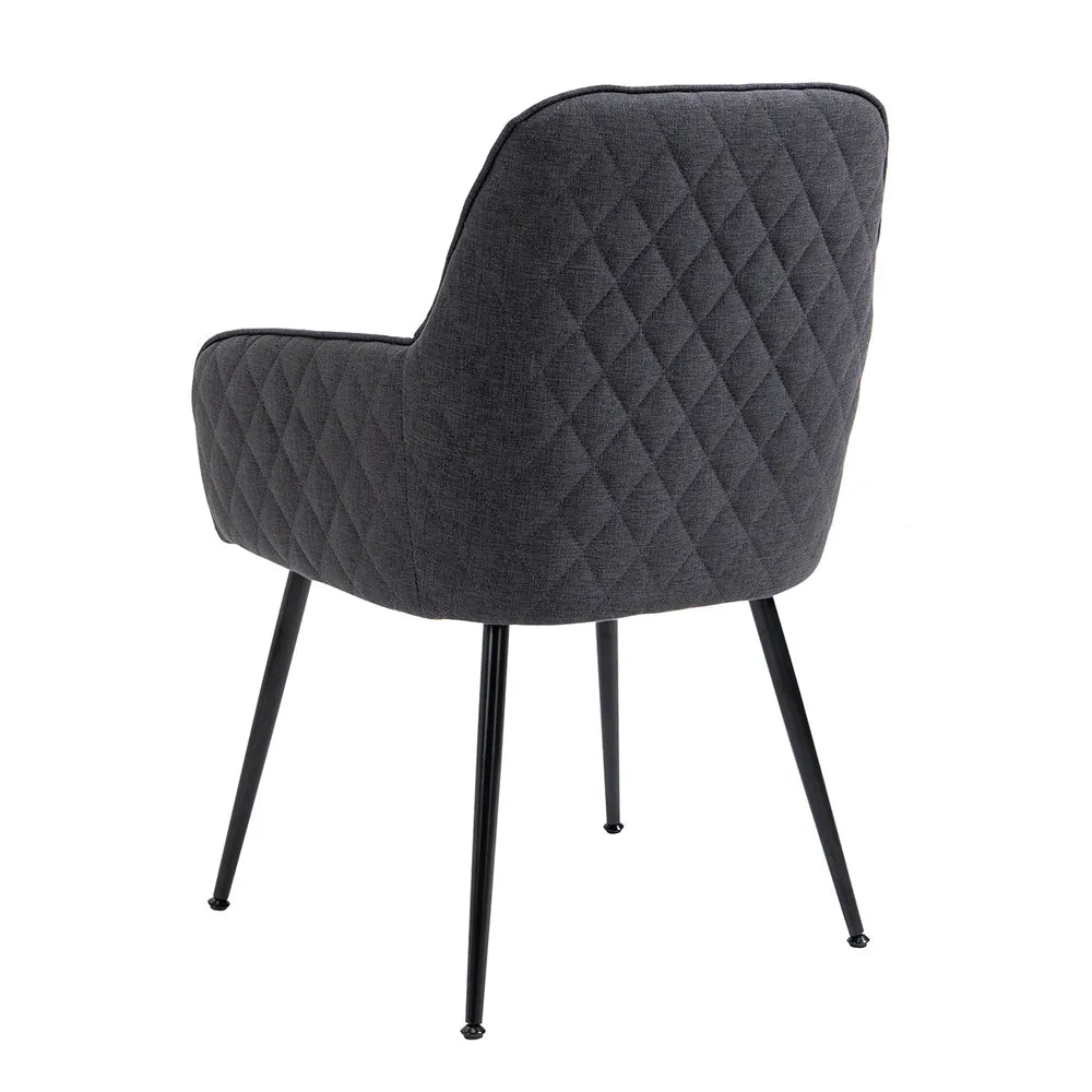 Lula Dining Chair in Charcoal - Set of Two