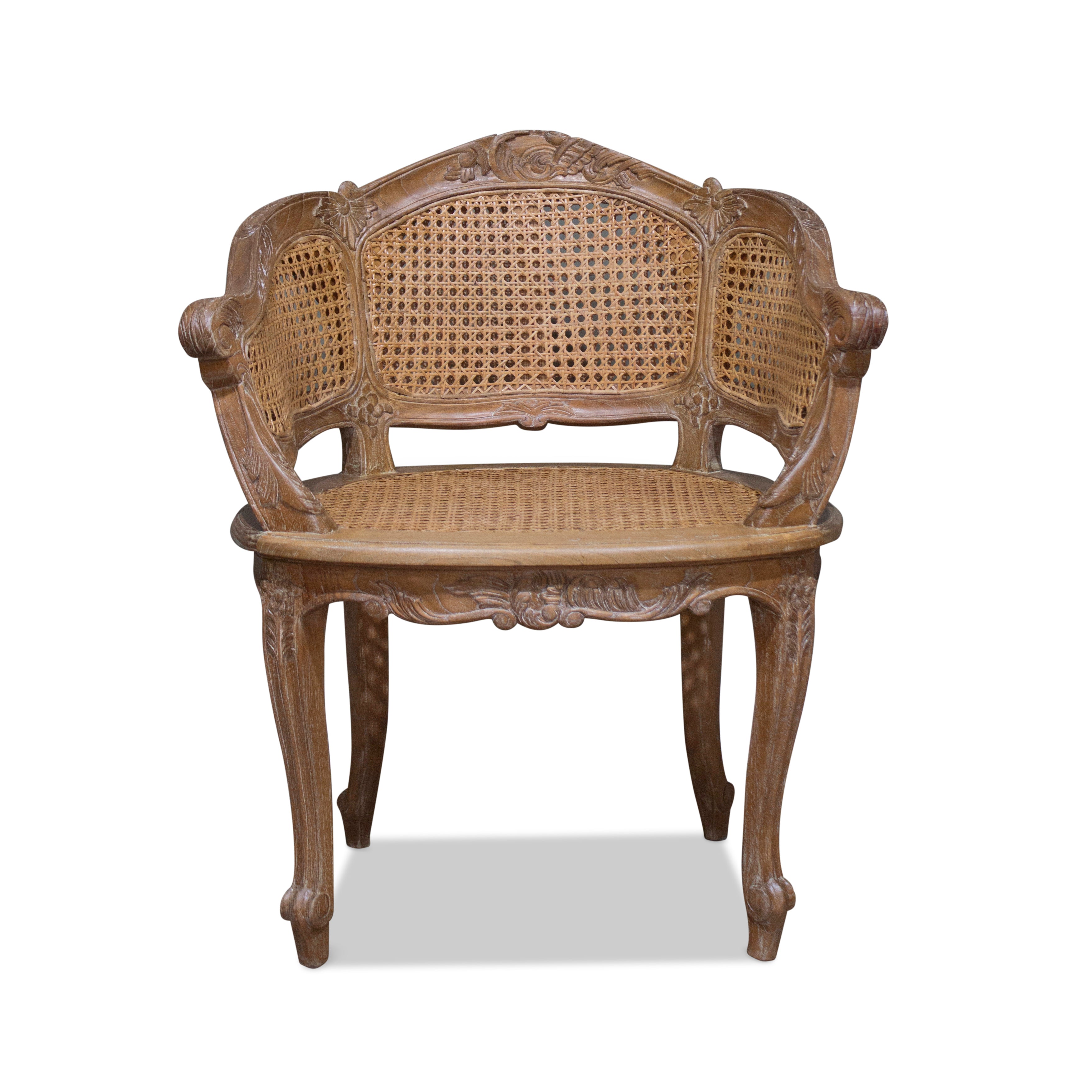Marie Antoinette Chair  in Weathered Oak