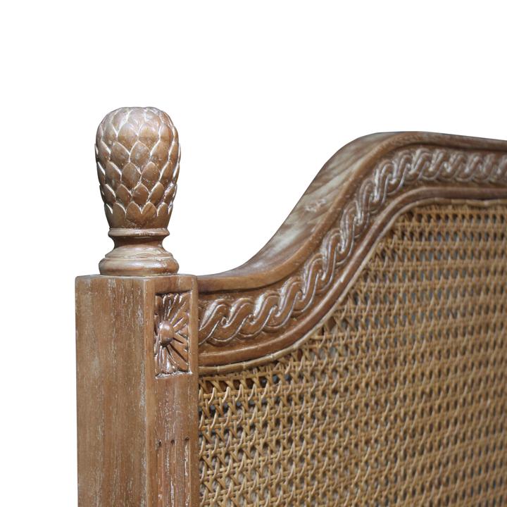 Vascalles Rattan Headboard in Oak