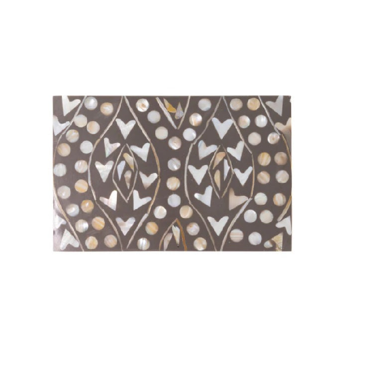 Mother of Pearl Vine Small Gift Box in Charcoal Brown