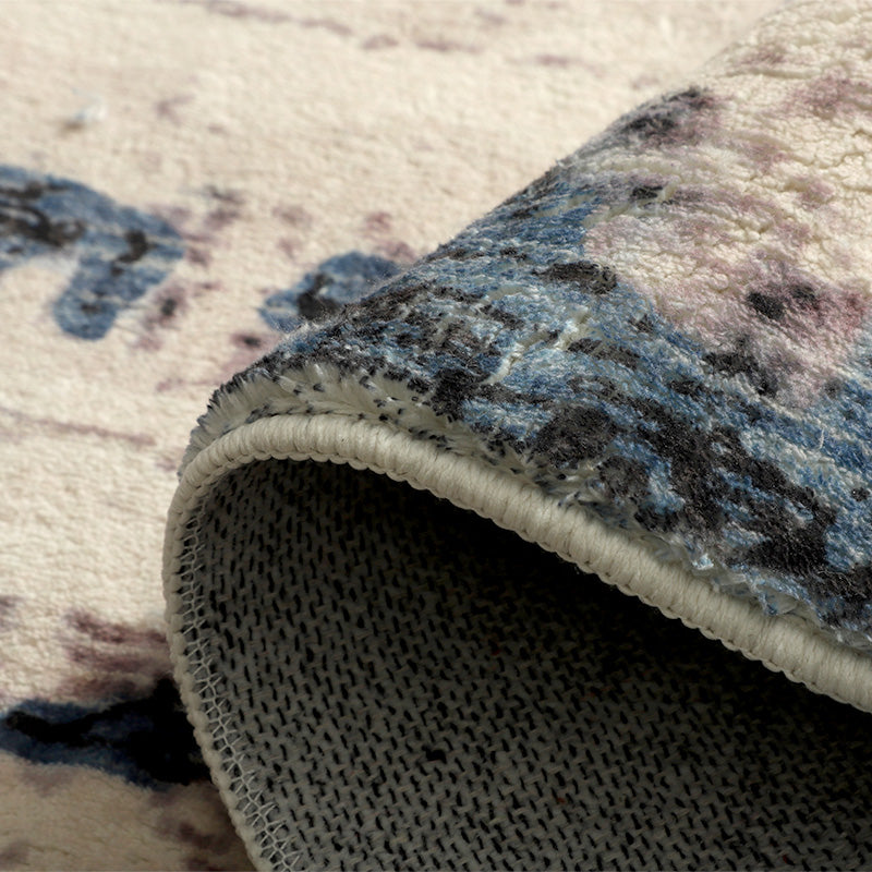 Anini Machine Washable Rug in Blue