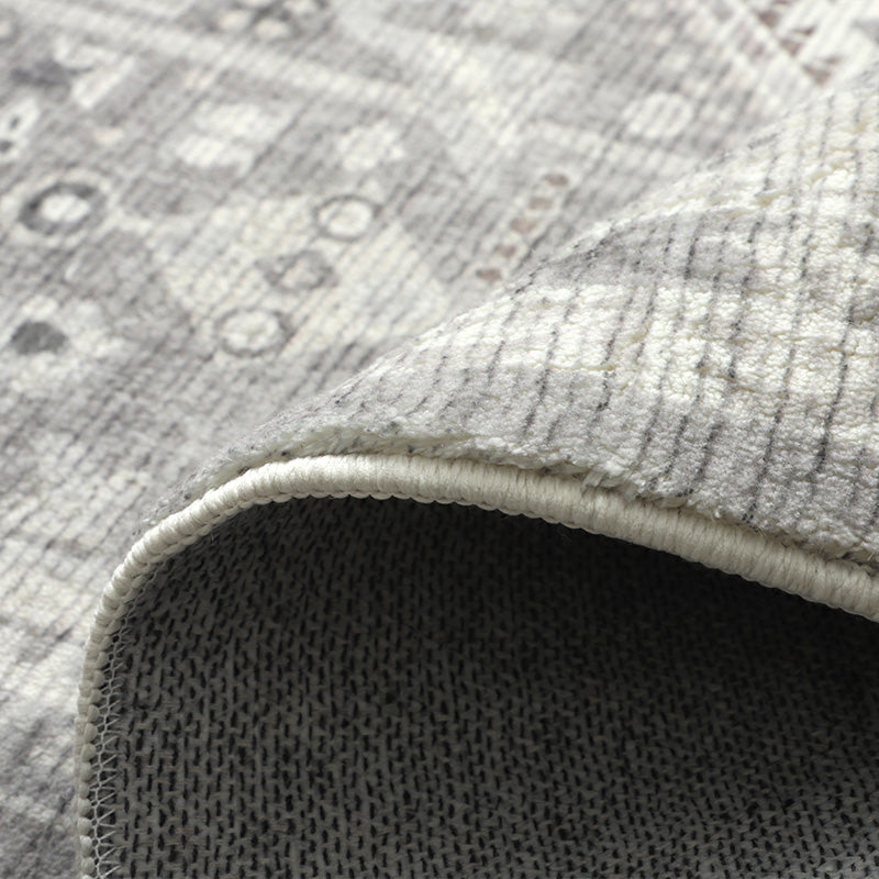 Lago Machine Washable Rug in Grey