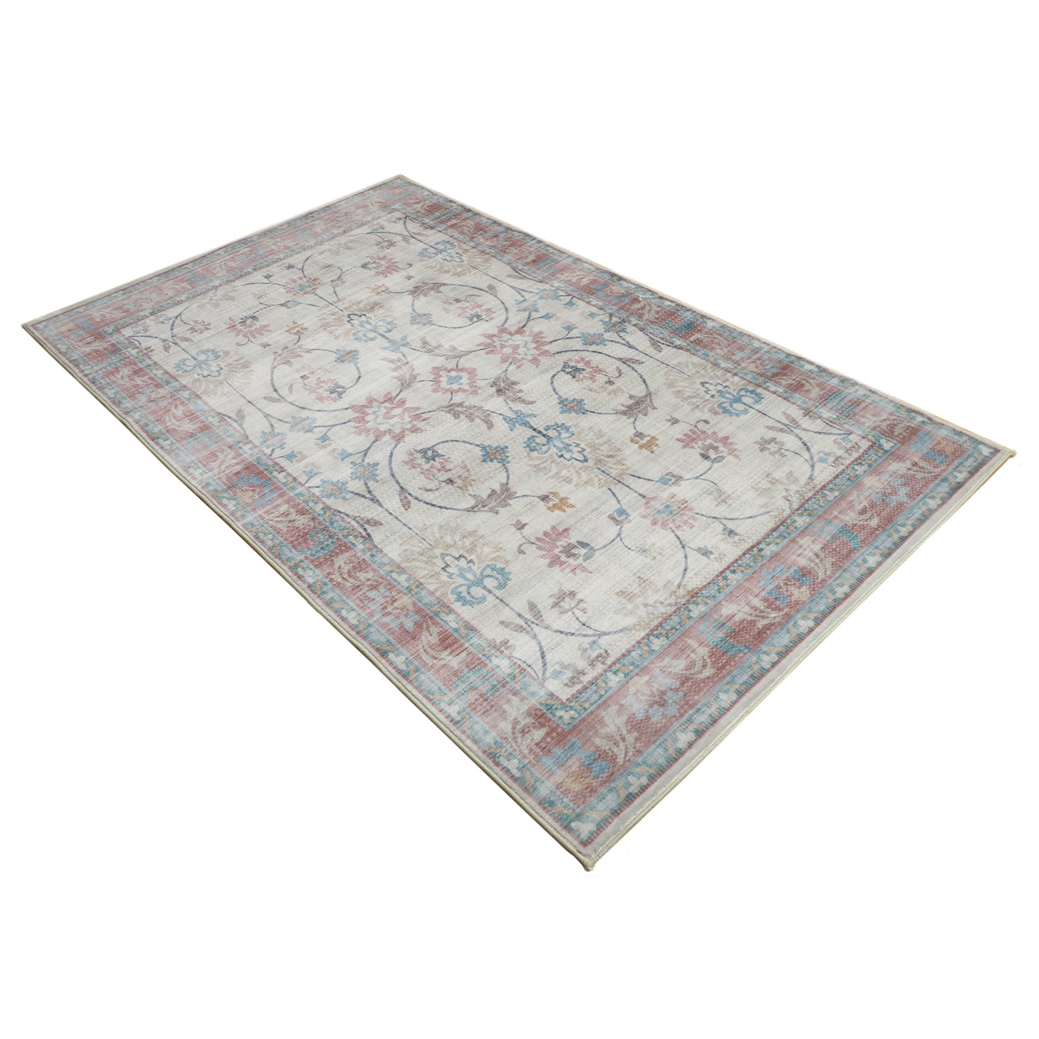 Megan Machine Washable Rug in Pink