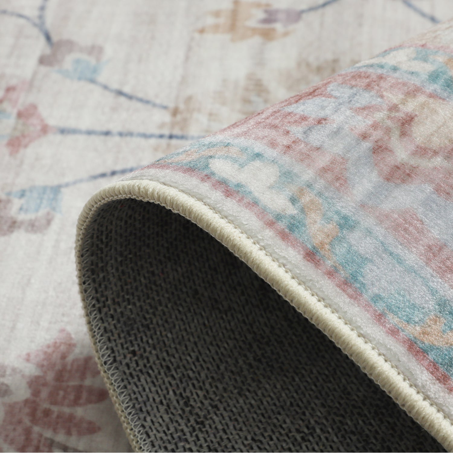 Megan Machine Washable Rug in Pink