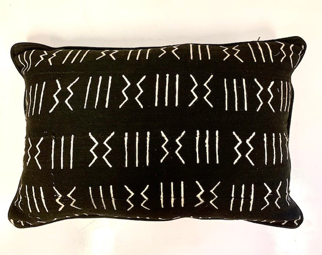 Authentic Mudcloth Cushion in Black