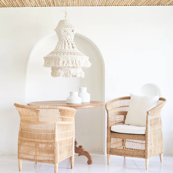 Genuine Malawi Chair in Natural including Cushion - Warehouse Sale