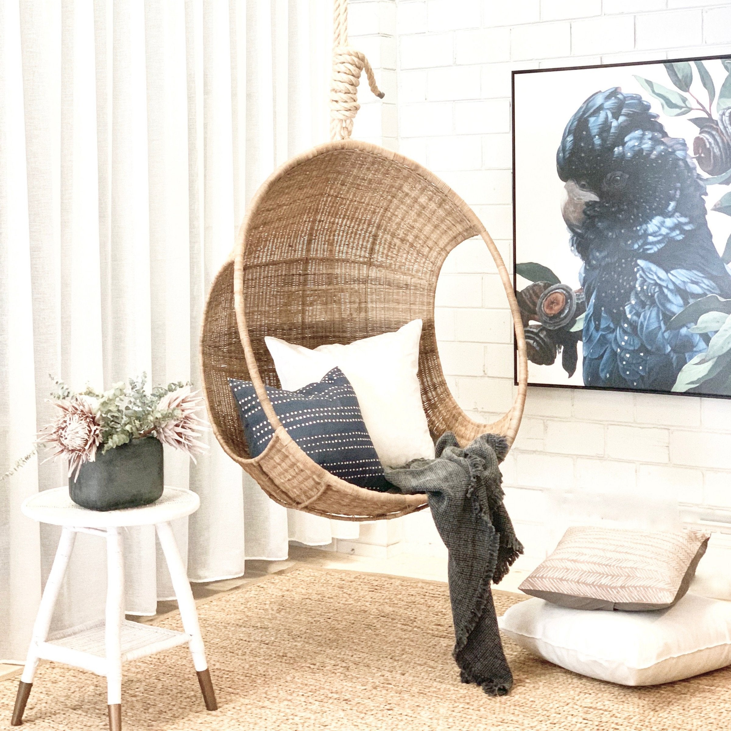 Large Hanging Pod Chair in Natural - Clearance - ONE ONLY