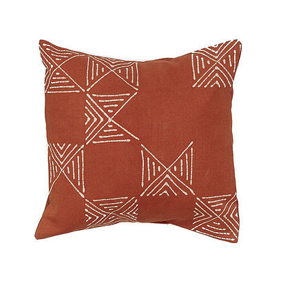 Malawi Cushion Range: Matica Cushion Cover Rust Grid