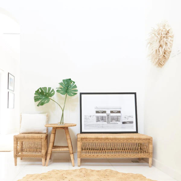 Malawi Open Weave Square Side Table