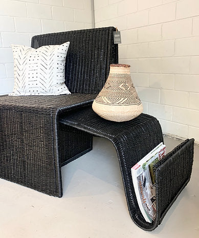 Malawi Wave Side Table & Magazine Rack