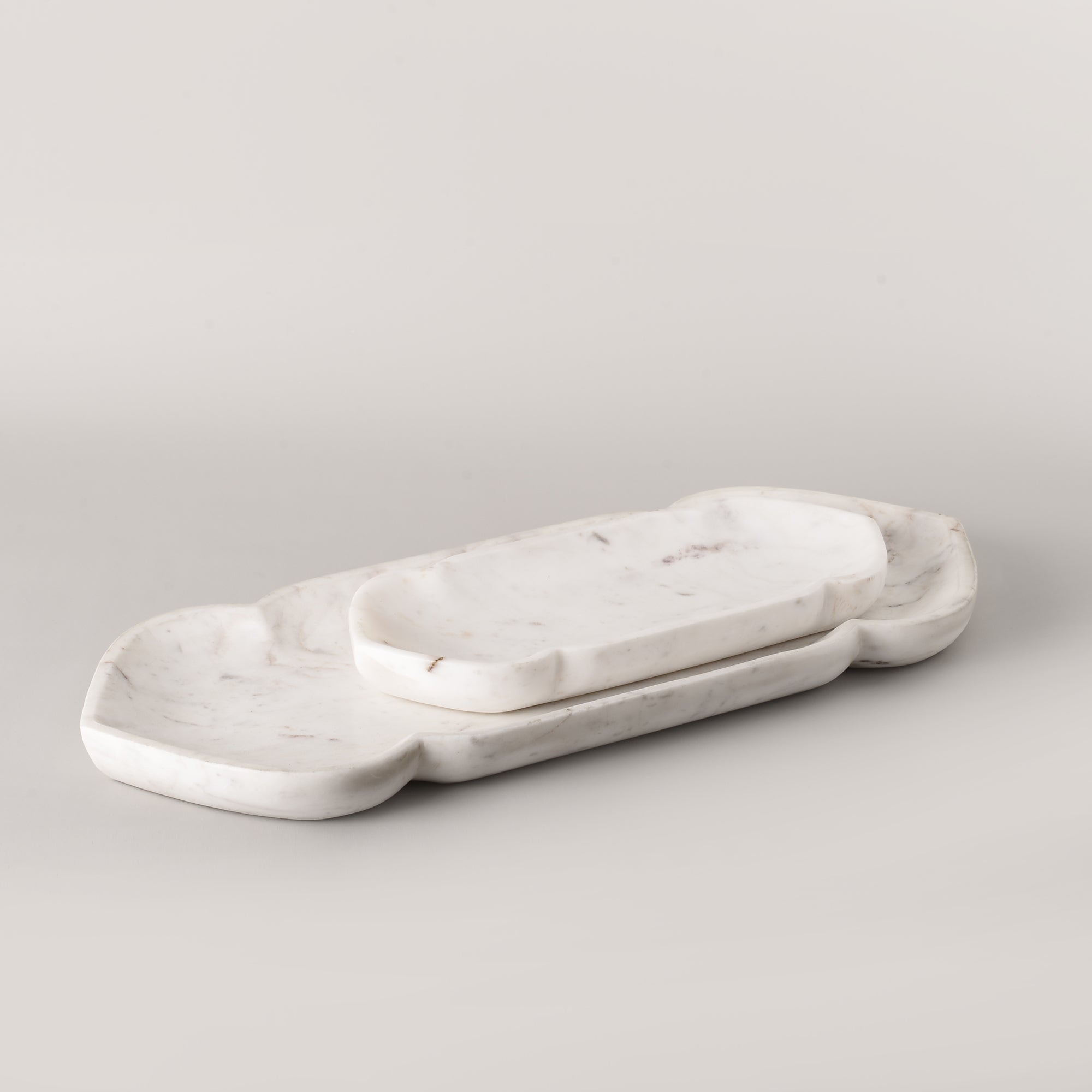 Marble Mishka Tray in White