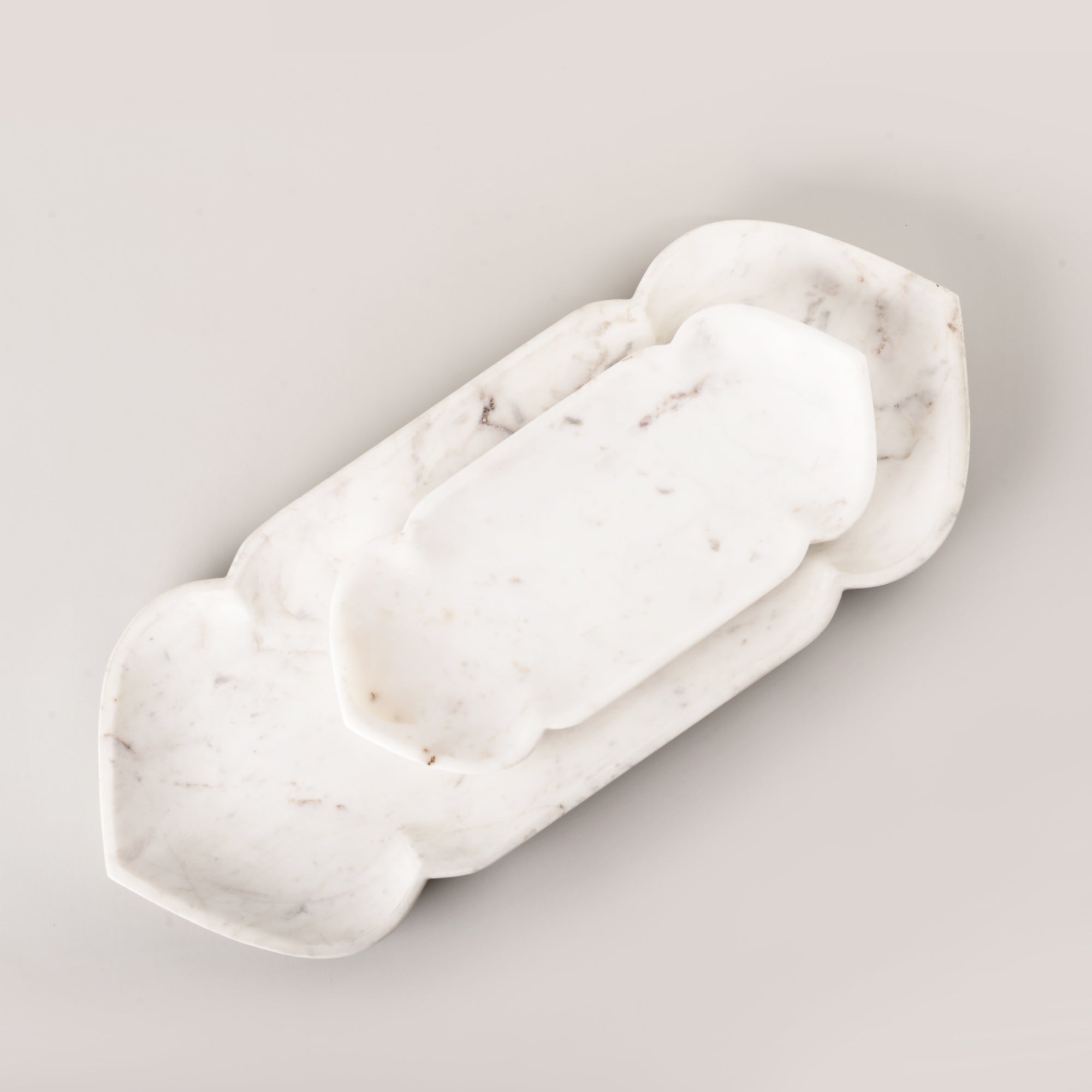 Marble Mishka Tray in White