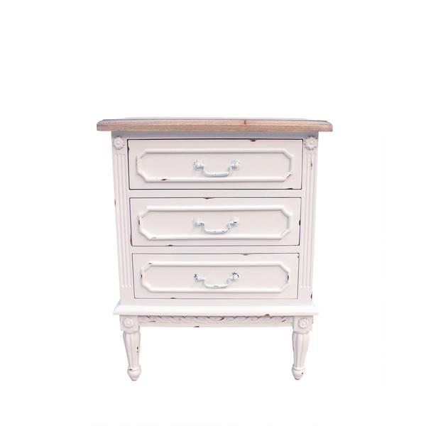 Vascalles Three Drawer Bedside