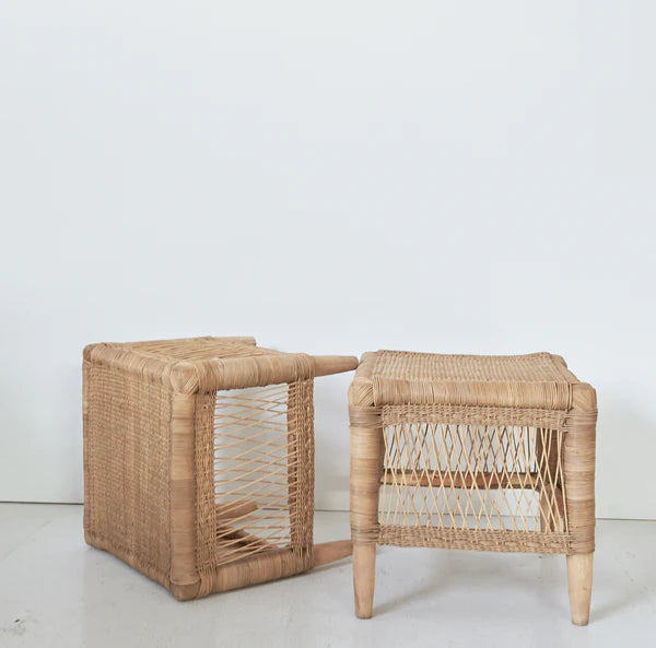 Malawi Open Weave Square Side Table