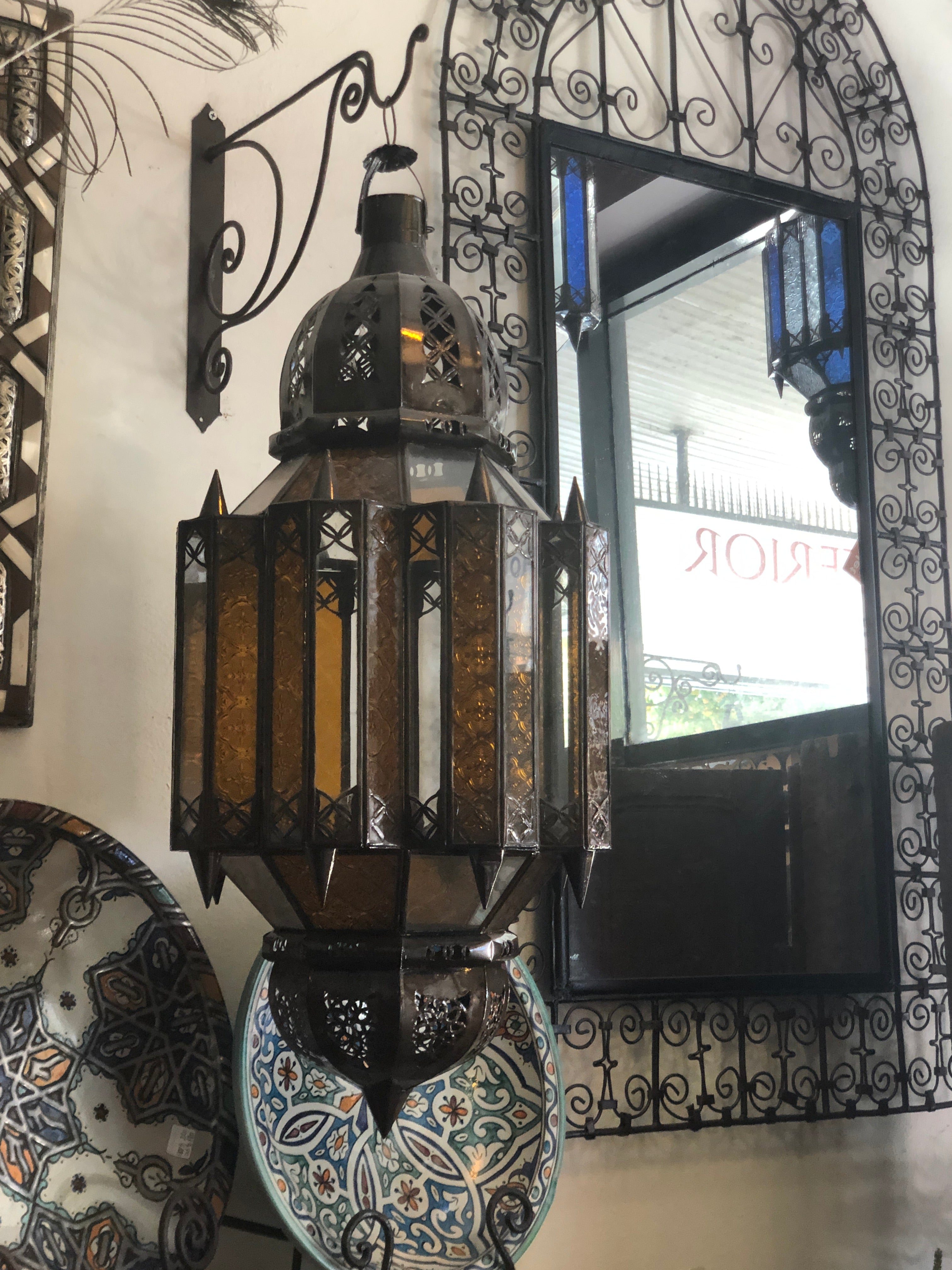 Classic Moroccan Hanging Glass Pendant Light