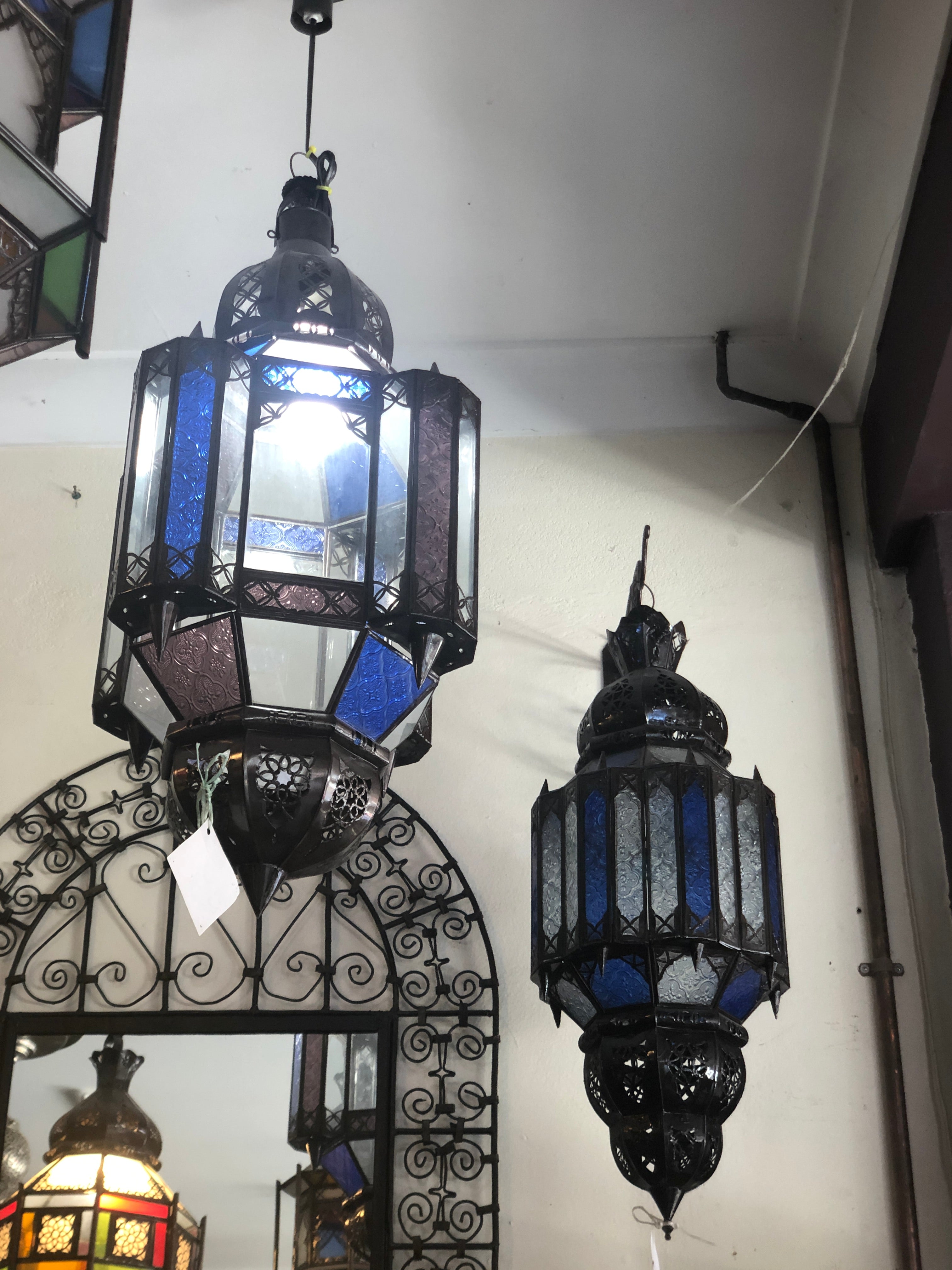 Classic Moroccan Hanging Glass Pendant Light