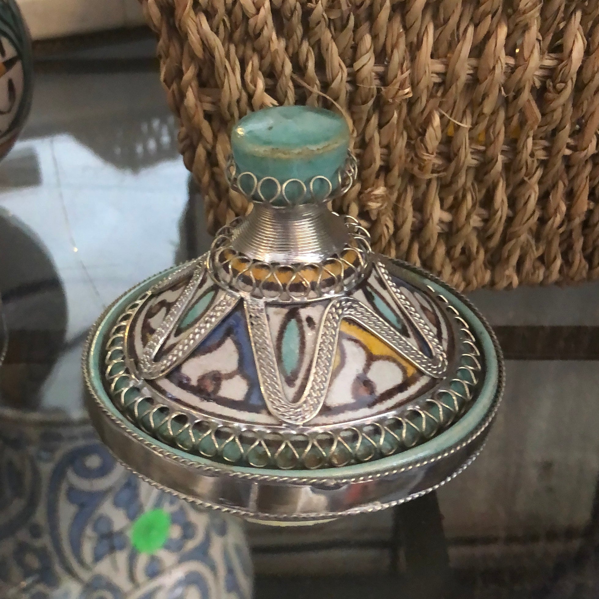 Tangier Mini Tagine with Silver Detail