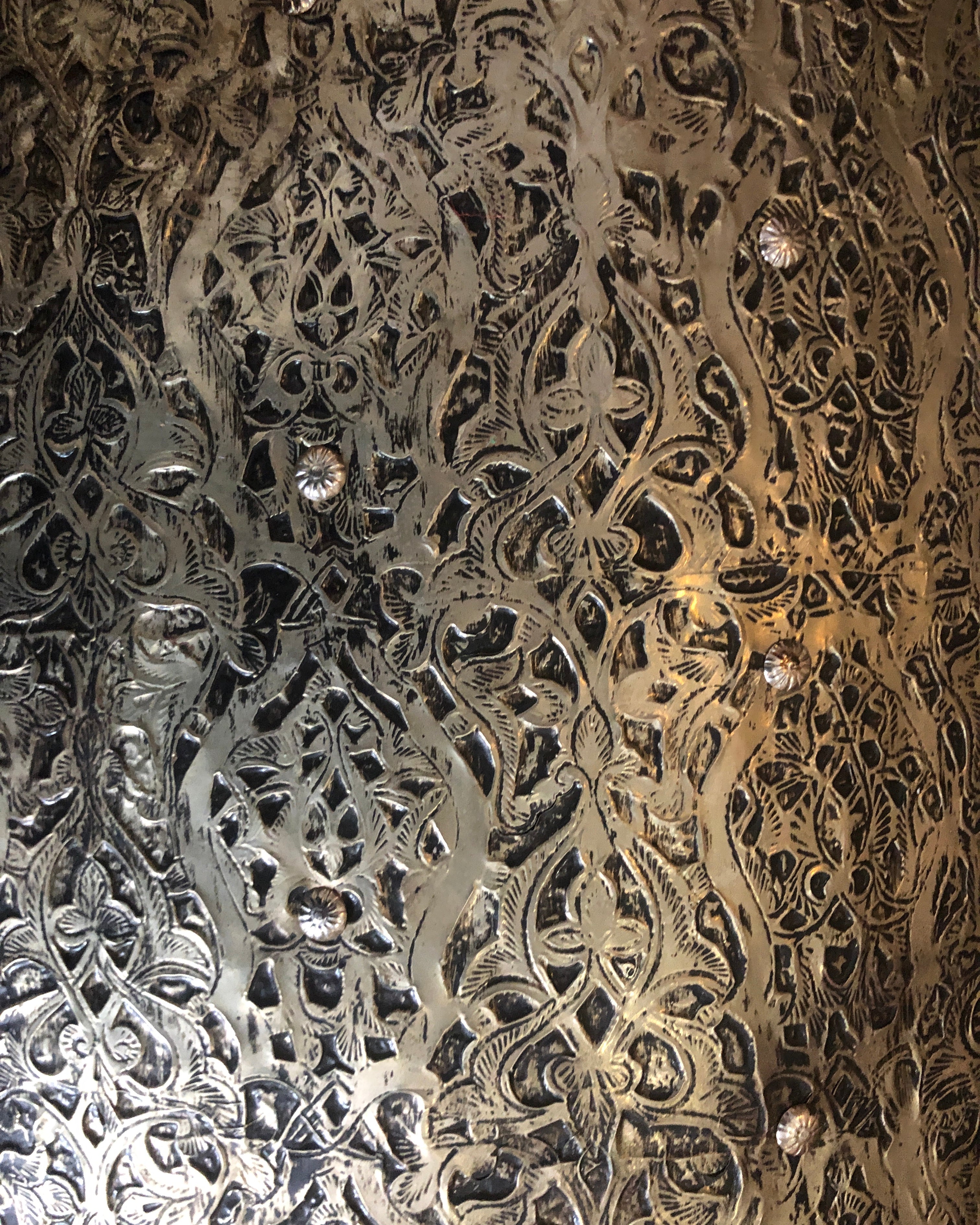 Sultan's Trunk/Occasional Table in Silver Nickel