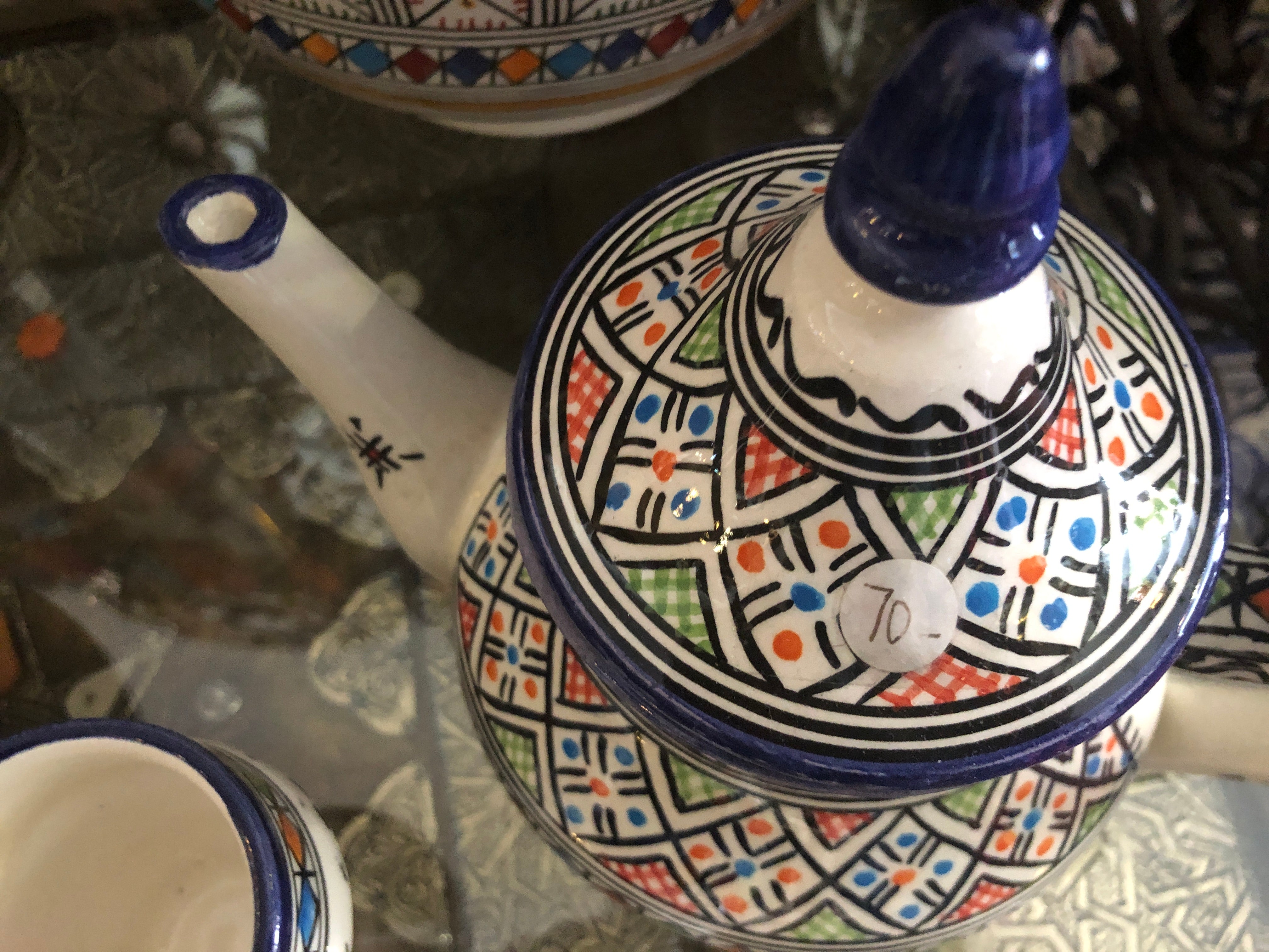 Tangier Multi-Coloured Tea Pot