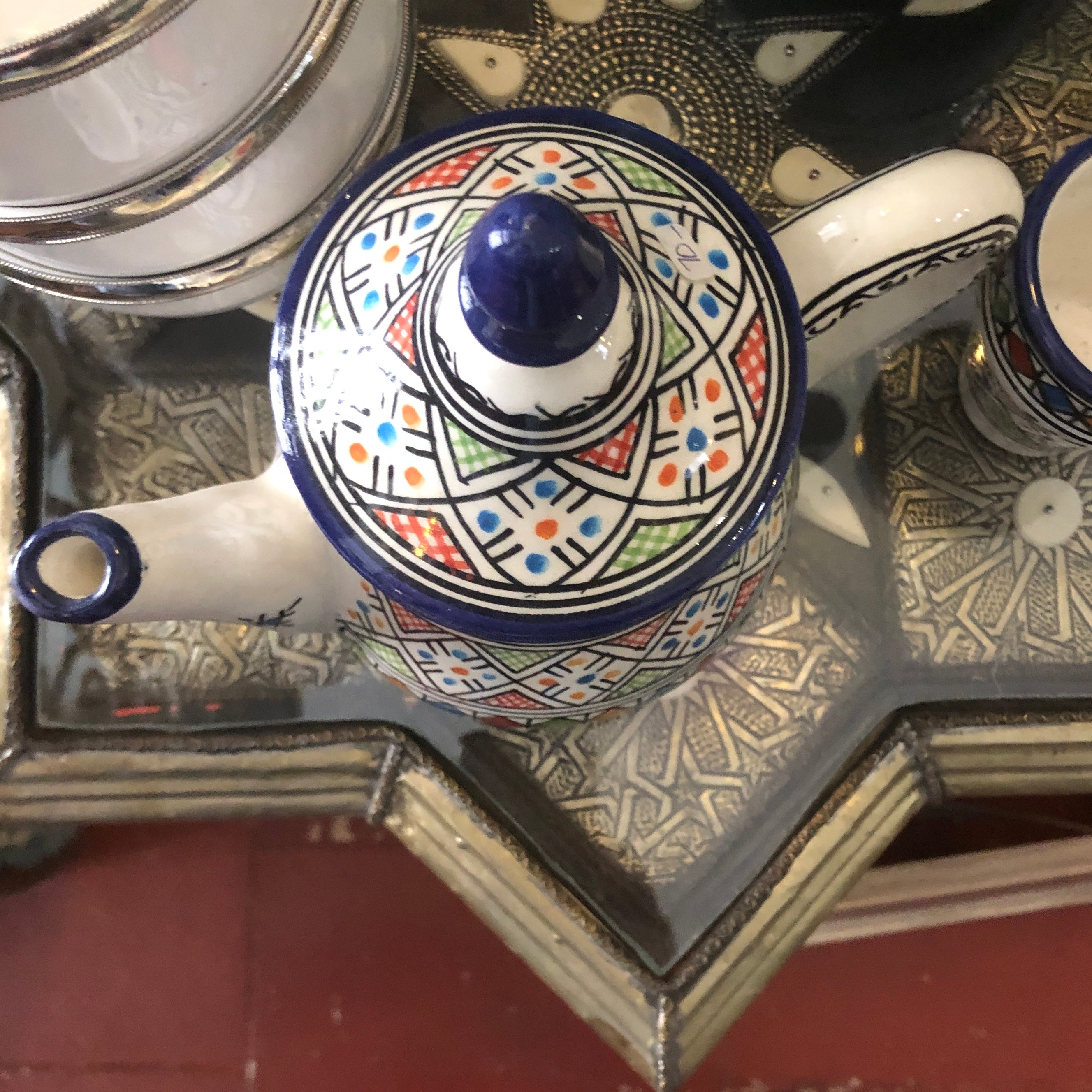 Sultan's Star Side Table in Silver Nickel