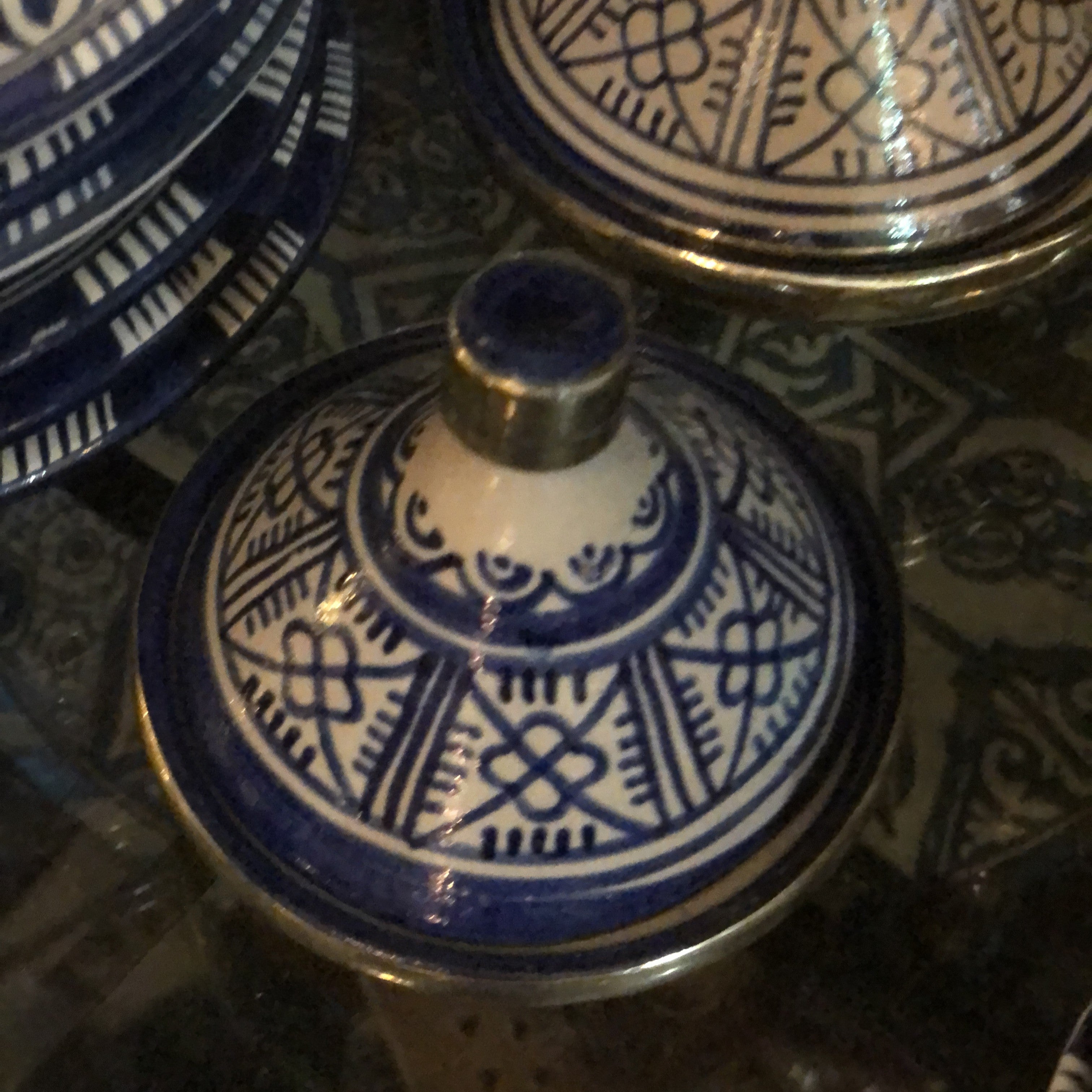 Tangier Mini Tagine in Blue & White