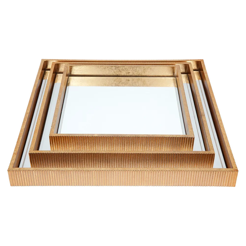 Miles Mirrored Tray Range in Gold
