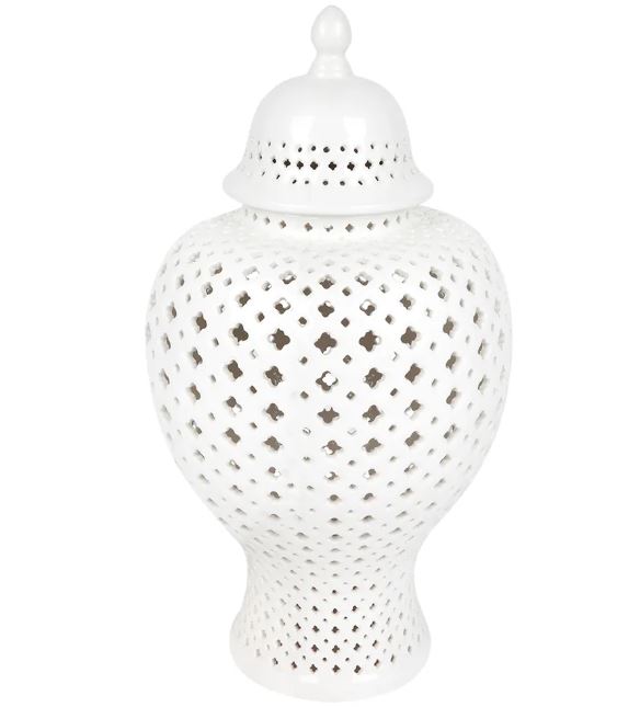 Minx Temple Jar in White