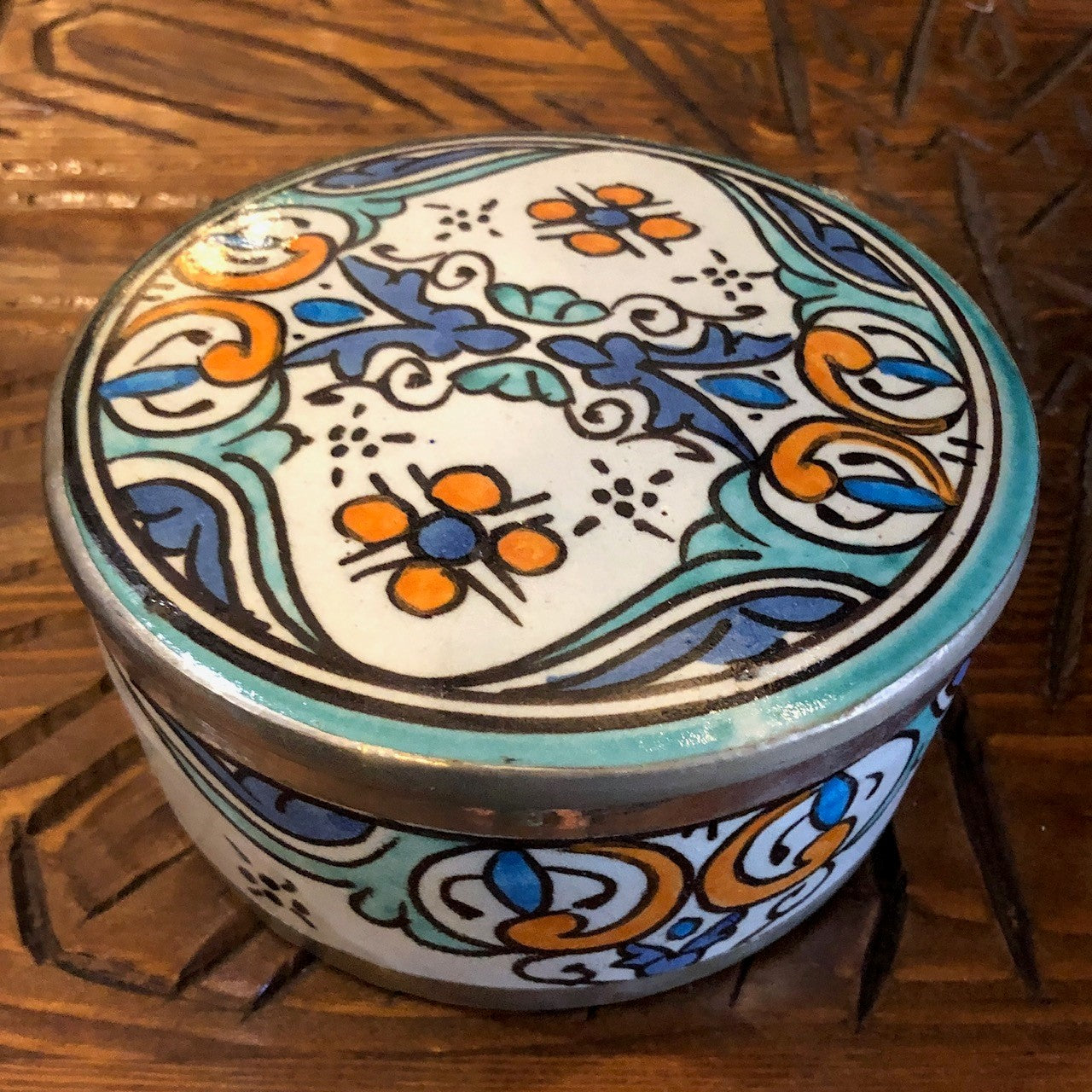 Moorish Fez Round Box with Lid