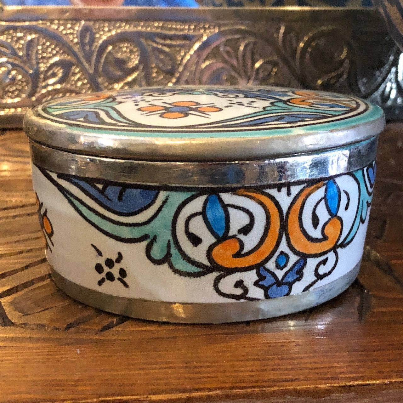 Moorish Fez Round Box with Lid