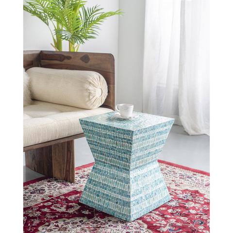 Morocco Shell Stool Side Table
